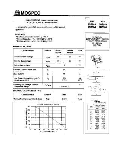 Mospec 2n5683-86  . Electronic Components Datasheets Active components Transistors Mospec 2n5683-86.pdf