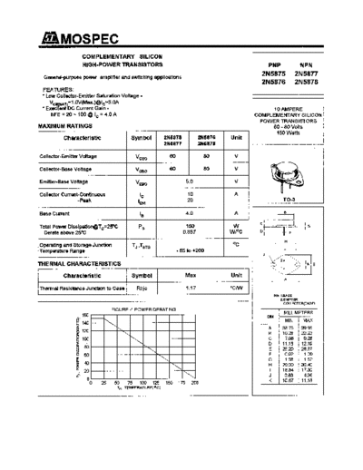 Mospec 2n5875-78  . Electronic Components Datasheets Active components Transistors Mospec 2n5875-78.pdf