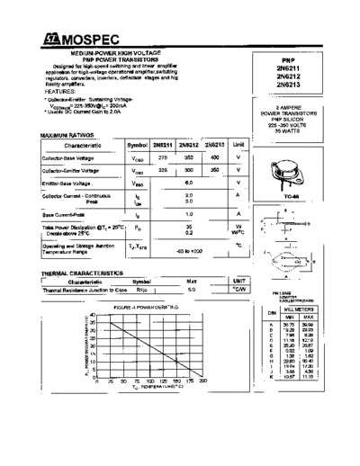 Mospec 2n6211-13  . Electronic Components Datasheets Active components Transistors Mospec 2n6211-13.pdf