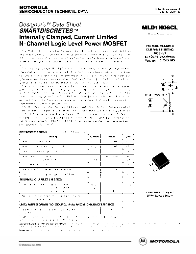 Motorola mld1n06cl  . Electronic Components Datasheets Active components Transistors Motorola mld1n06cl.pdf