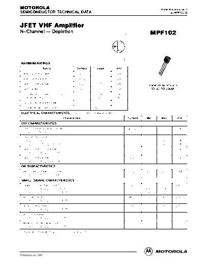 Motorola mpf102rev0d  . Electronic Components Datasheets Active components Transistors Motorola mpf102rev0d.pdf