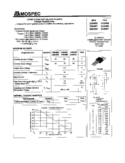 Mospec 2n6486-89 2n6490-91  . Electronic Components Datasheets Active components Transistors Mospec 2n6486-89_2n6490-91.pdf