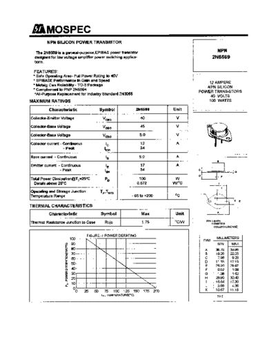 Mospec 2n6569  . Electronic Components Datasheets Active components Transistors Mospec 2n6569.pdf