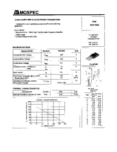 Mospec 2sa1553  . Electronic Components Datasheets Active components Transistors Mospec 2sa1553.pdf