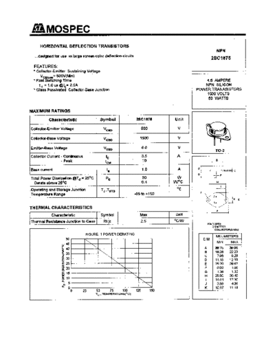 Mospec 2sc1875  . Electronic Components Datasheets Active components Transistors Mospec 2sc1875.pdf