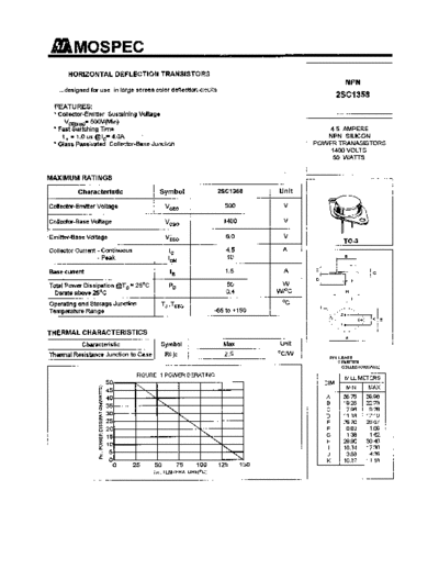 Mospec 2sc1358  . Electronic Components Datasheets Active components Transistors Mospec 2sc1358.pdf