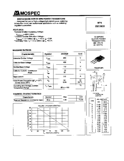 Mospec 2sc2625  . Electronic Components Datasheets Active components Transistors Mospec 2sc2625.pdf