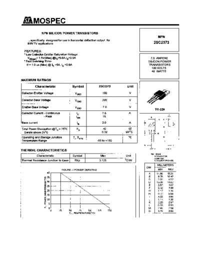 Mospec 2sc2373  . Electronic Components Datasheets Active components Transistors Mospec 2sc2373.pdf