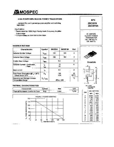Mospec 2sc3519a  . Electronic Components Datasheets Active components Transistors Mospec 2sc3519a.pdf
