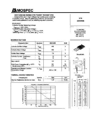 Mospec 2sc3306  . Electronic Components Datasheets Active components Transistors Mospec 2sc3306.pdf