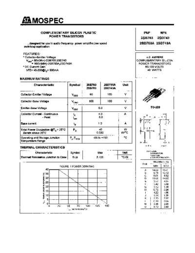 Mospec 2sd743 2sb703  . Electronic Components Datasheets Active components Transistors Mospec 2sd743_2sb703.pdf