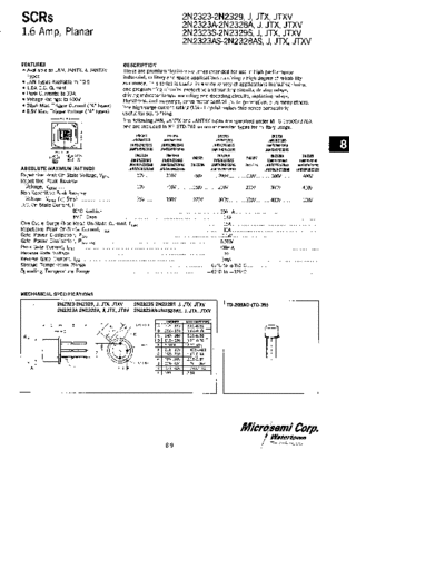 Microsemi 2n2323-29  . Electronic Components Datasheets Active components Transistors Microsemi 2n2323-29.pdf