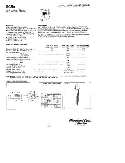 Microsemi 2n3027-29 2n3030-32  . Electronic Components Datasheets Active components Transistors Microsemi 2n3027-29_2n3030-32.pdf