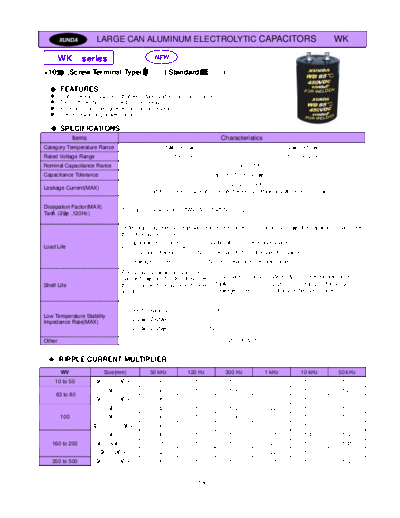 Xunda [screw-terminal] WK Series  . Electronic Components Datasheets Passive components capacitors Xunda Xunda [screw-terminal] WK Series.pdf