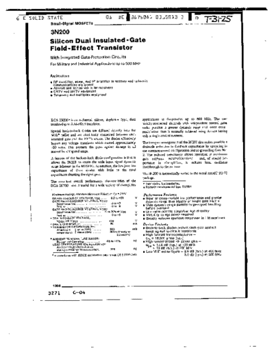 NO 3n200  . Electronic Components Datasheets Active components Transistors NO 3n200.pdf