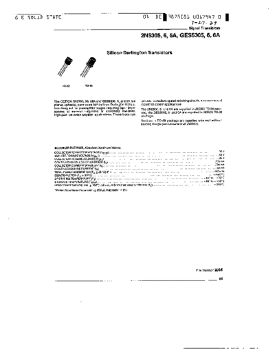 NO 2n5305  . Electronic Components Datasheets Active components Transistors NO 2n5305.pdf