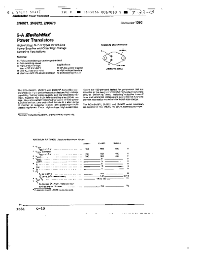 NO 2n6671  . Electronic Components Datasheets Active components Transistors NO 2n6671.pdf