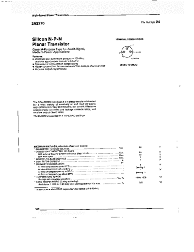 NO 2n2270  . Electronic Components Datasheets Active components Transistors NO 2n2270.pdf