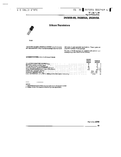 NO 2n3858  . Electronic Components Datasheets Active components Transistors NO 2n3858.pdf