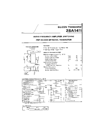 NO 2sa1411  . Electronic Components Datasheets Active components Transistors NO 2sa1411.pdf