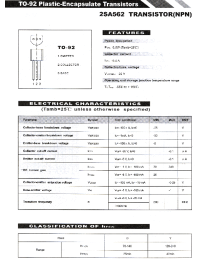 NO 2sa562  . Electronic Components Datasheets Active components Transistors NO 2sa562.pdf