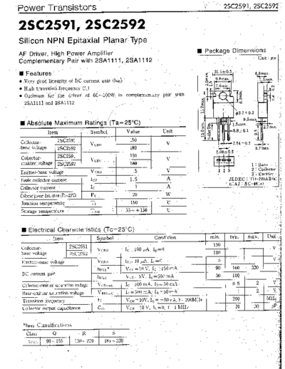NO 2sc2591  . Electronic Components Datasheets Active components Transistors NO 2sc2591.pdf
