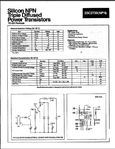 NO 2sc2738  . Electronic Components Datasheets Active components Transistors NO 2sc2738.pdf
