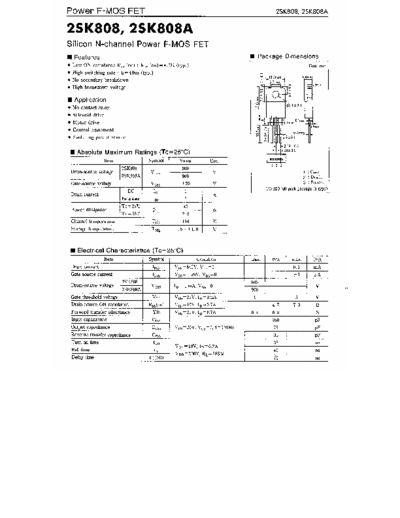 NO 2sk808  . Electronic Components Datasheets Active components Transistors NO 2sk808.pdf