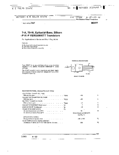 NO bd277  . Electronic Components Datasheets Active components Transistors NO bd277.pdf