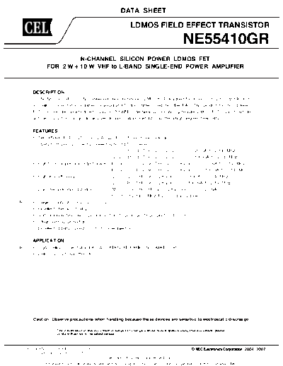 NEC ne55410gr  . Electronic Components Datasheets Active components Transistors NEC ne55410gr.pdf