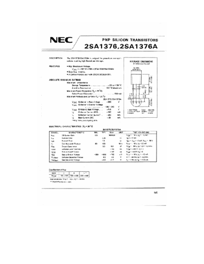 NEC 2sa1367  . Electronic Components Datasheets Active components Transistors NEC 2sa1367.pdf