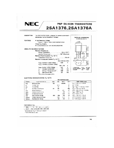 NEC 2sa1376  . Electronic Components Datasheets Active components Transistors NEC 2sa1376.pdf