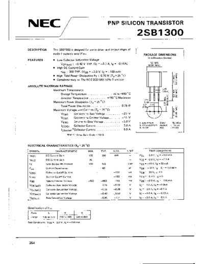 NEC 2sb1300  . Electronic Components Datasheets Active components Transistors NEC 2sb1300.pdf