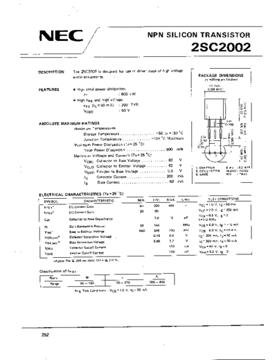 NEC 2sc2002  . Electronic Components Datasheets Active components Transistors NEC 2sc2002.pdf
