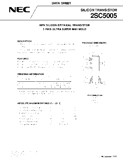 NEC 2sc5005  . Electronic Components Datasheets Active components Transistors NEC 2sc5005.pdf