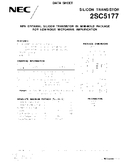 NEC 2sc5177  . Electronic Components Datasheets Active components Transistors NEC 2sc5177.pdf