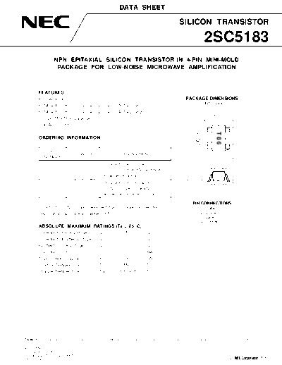 NEC 2sc5183  . Electronic Components Datasheets Active components Transistors NEC 2sc5183.pdf