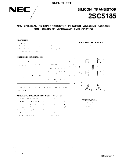 NEC 2sc5185  . Electronic Components Datasheets Active components Transistors NEC 2sc5185.pdf