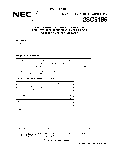 . Electronic Components Datasheets 2sc5186  . Electronic Components Datasheets Active components Transistors NEC 2sc5186.pdf