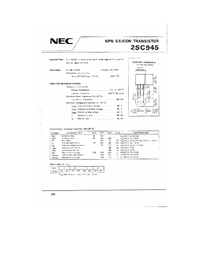 NEC 2sc945  . Electronic Components Datasheets Active components Transistors NEC 2sc945.pdf
