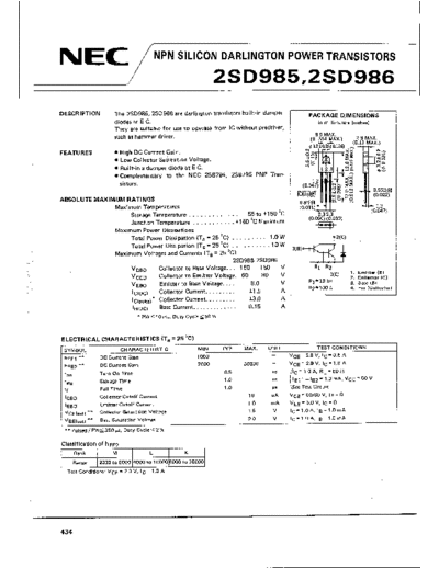 NEC 2sd985 2sd986  . Electronic Components Datasheets Active components Transistors NEC 2sd985_2sd986.pdf