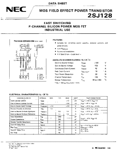NEC 2sj128  . Electronic Components Datasheets Active components Transistors NEC 2sj128.pdf