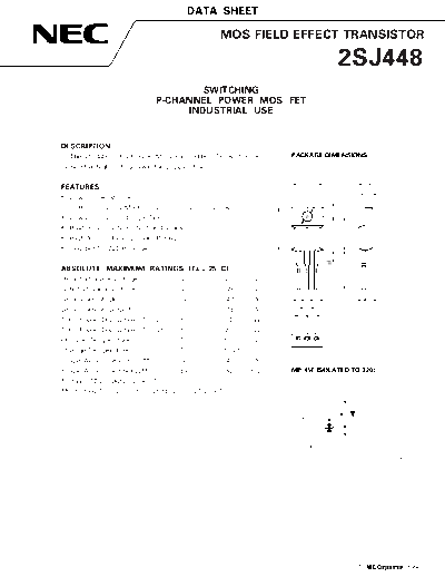 NEC 2sj448  . Electronic Components Datasheets Active components Transistors NEC 2sj448.pdf