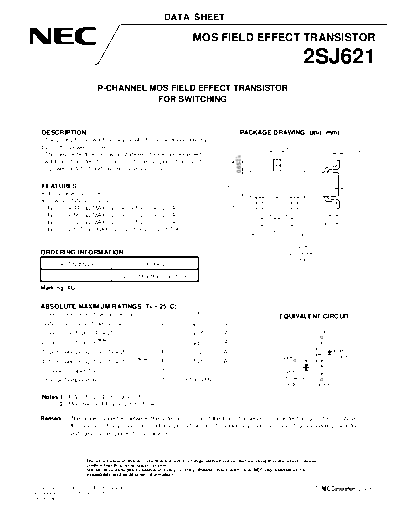 NEC 2sj621  . Electronic Components Datasheets Active components Transistors NEC 2sj621.pdf