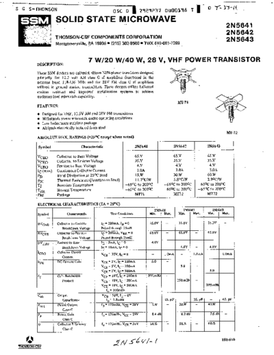 SSM 2n5641 2n5642 2n5643  . Electronic Components Datasheets Active components Transistors SSM 2n5641_2n5642_2n5643.pdf