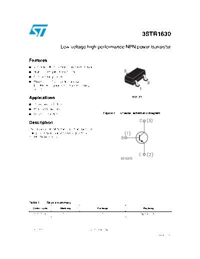 ST 3str1630  . Electronic Components Datasheets Active components Transistors ST 3str1630.pdf