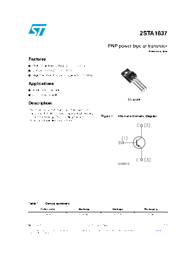 ST 2sta1837  . Electronic Components Datasheets Active components Transistors ST 2sta1837.pdf