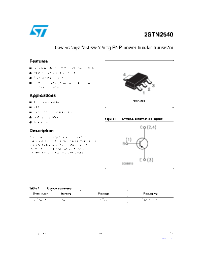 ST 2stn2540  . Electronic Components Datasheets Active components Transistors ST 2stn2540.pdf