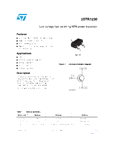 ST 2str1230  . Electronic Components Datasheets Active components Transistors ST 2str1230.pdf