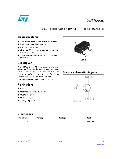 ST 2str2230  . Electronic Components Datasheets Active components Transistors ST 2str2230.pdf